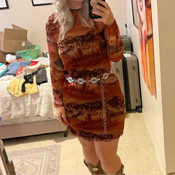 Western mesh dress - Picture 2 of 2